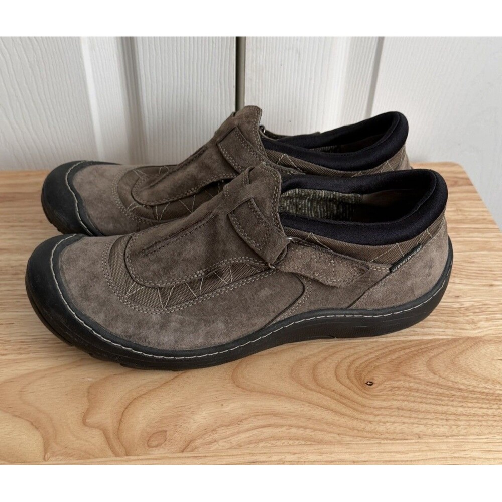 Clarks Privo Women's Size 10W Brown Suede Slip On Casual Shoes Comfort Walking